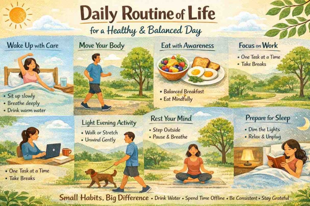 Daily Routine of Life for a Healthy and Balanced Day