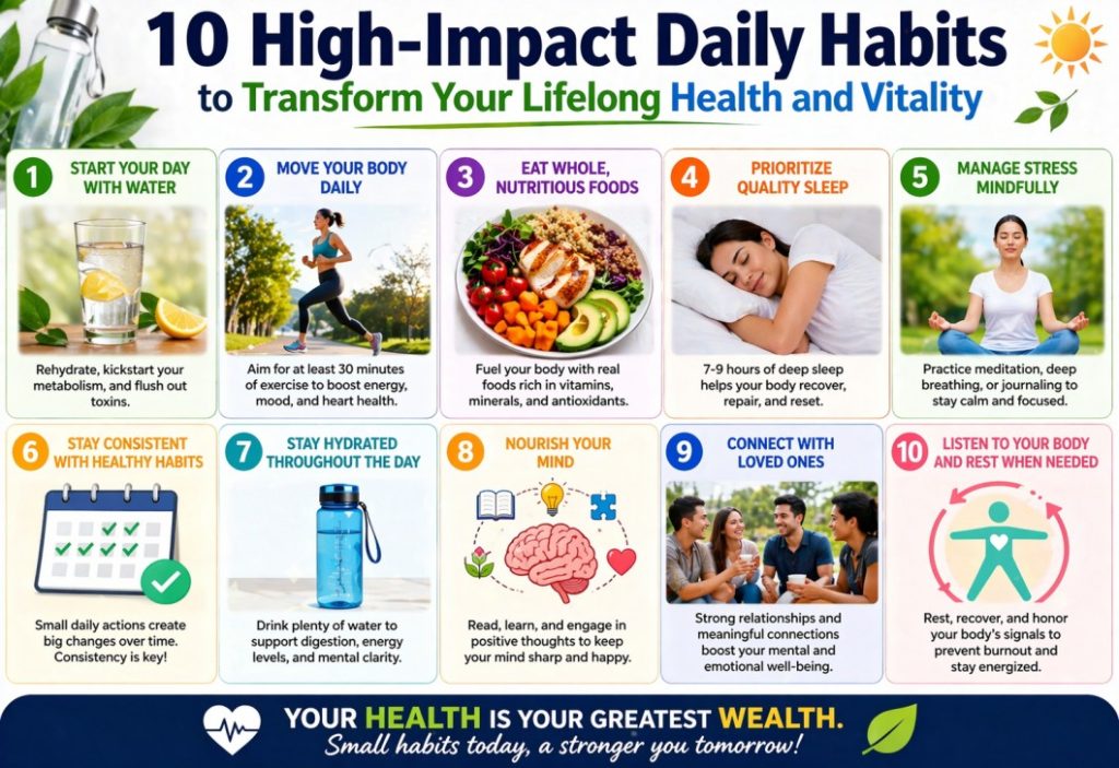 10 High-Impact Daily Habits to Transform Your Lifelong Health and Vitality